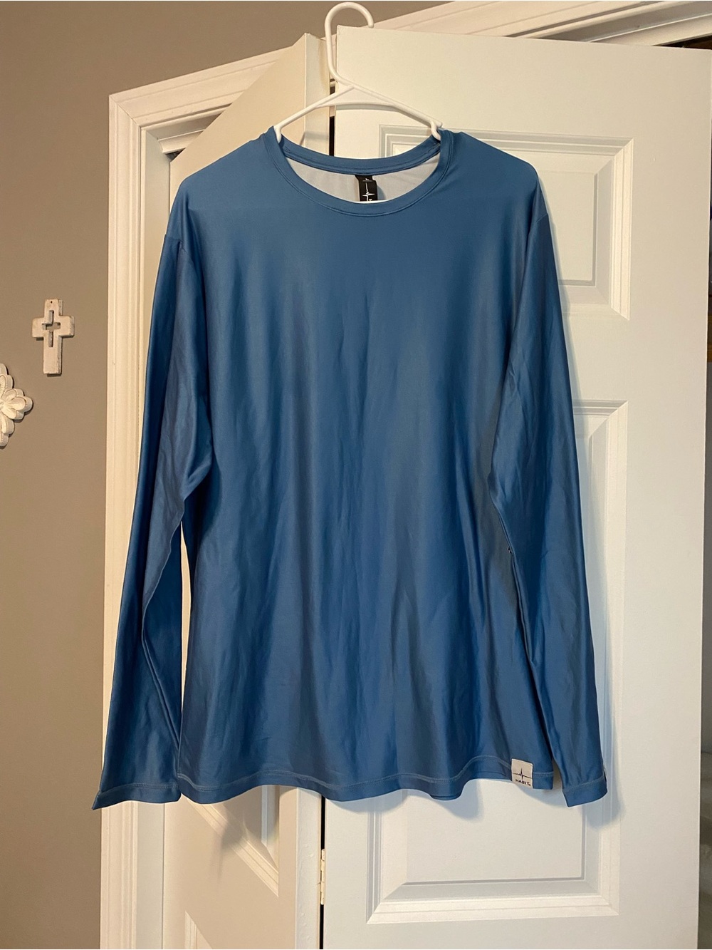 Men's HABIT Long-Sleeve Performance Shirt — Blue